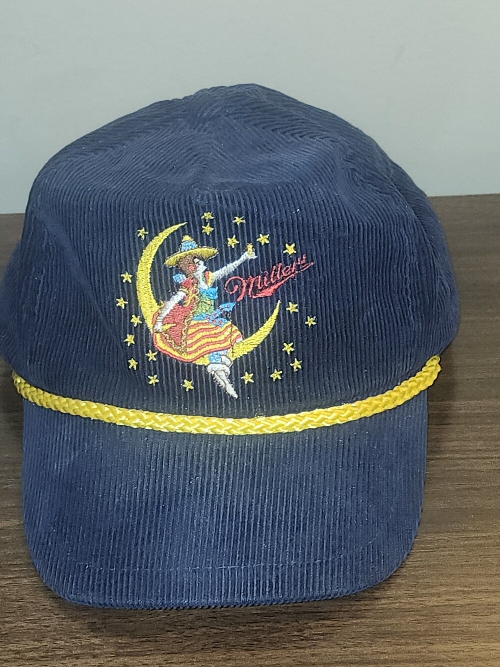 Vintage Miller Girl In The Moon Corduroy Rope Snapback HAT